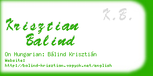 krisztian balind business card