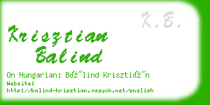 krisztian balind business card